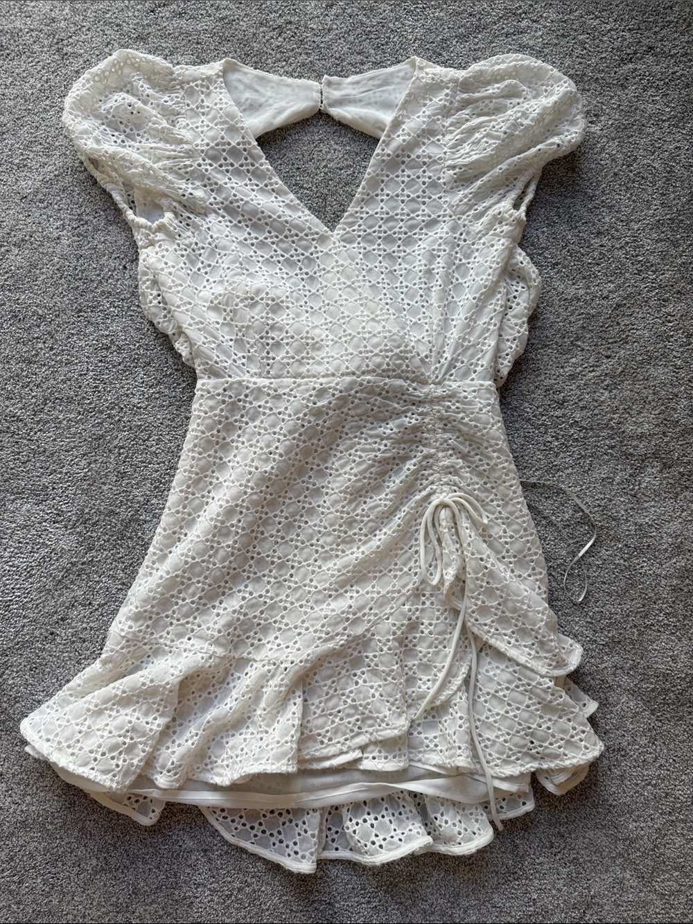 Bardot White Eyelet Mini Dress
